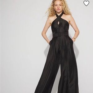 White House Black Market Black Halter Jumpsuit